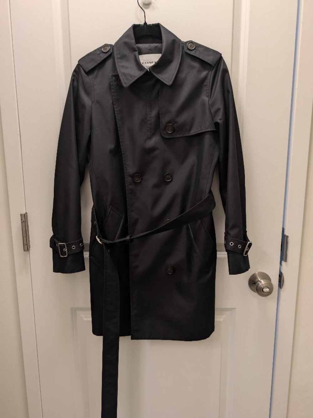 Coach The Trench in Black with silver Hardware, Size XS